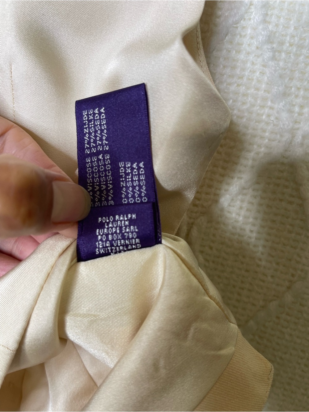 Ralph Lauren Purple Label Cream Silk Blend Jaiden Vest Top w/ Back Lapel – US 4 - Picture 8 of 13